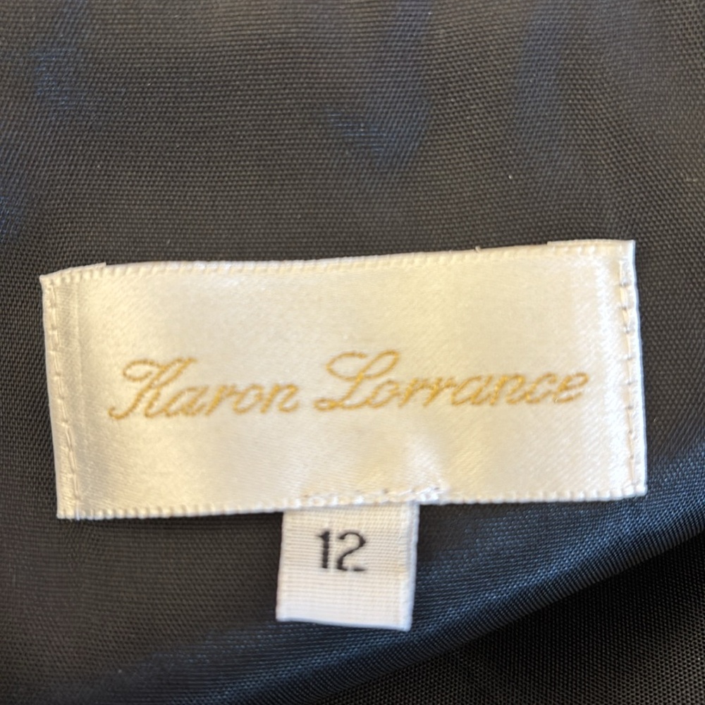 Karen Lorrance Silk Cocktail Black Spaghetti Evening Maxi Dress Size 12 - Picture 11 of 16
